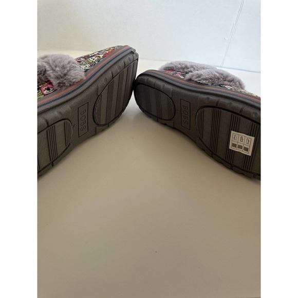 Skechers BOBS Too Cozy Snuggle Rovers Slipper Shoes Dog Print Faux Fur Women's 9 - Picture 8 of 10